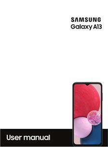 Samsung Galaxy A13 manual. Tablet Instructions.